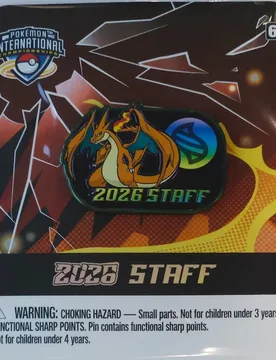Pokemon EUIC STAFF 2026 Mega Charizard Y Pin Badge - Pokémon - FashionsVida