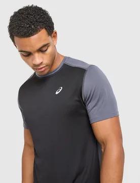 Mens Maglia Colour Block Core - Nero, nero nero Uomo taglia L - Asics - FashionsVida