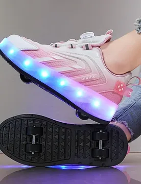 USB Charging Children Roller Skate Casual Shoes Boys Girl Automatic Jazzy LED Lighted Flashing Kids Glowing Sneakers with Wheels - Aliexpress - FashionsVida