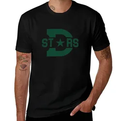 Dallas Stars Letter Mark T-Shirt Work Daily Short Sleeve Top