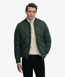 Superdry Herren Gesteppte Diamantjacke Green - Größe: M
