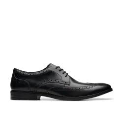 Men's Brandon Limit Brogue Black Leather Brogues, Lace Up Shoes Size: 10.5-Standard Fit - Black - Size: 10.5-Standard Fit