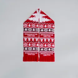 Manchester United Christmas Scarf Red None