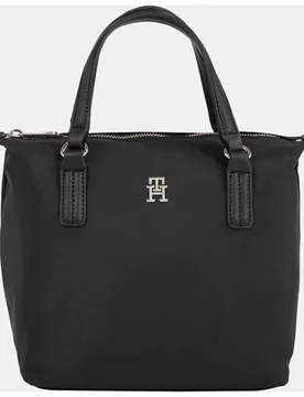 Tote pequeño de tejido reciclado en con logo TH y cremallera - Tommy Hilfiger - FashionsVida