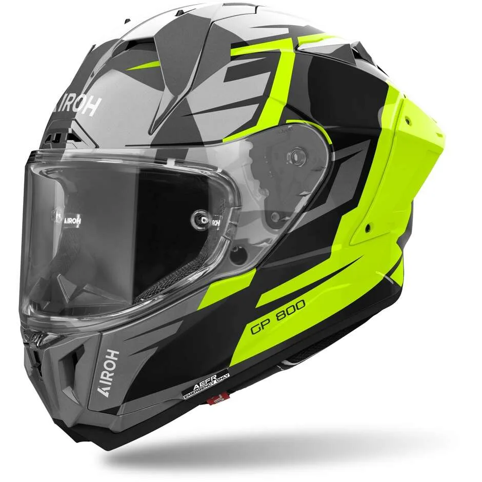 Casco Moto Integrale GP 800 MASTER Giallo Lucido taglia S - Airoh - FashionsVida