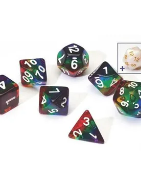 Polyhedral - 7 Die Set: Translucent Rainbow - Sirius Dice - FashionsVida