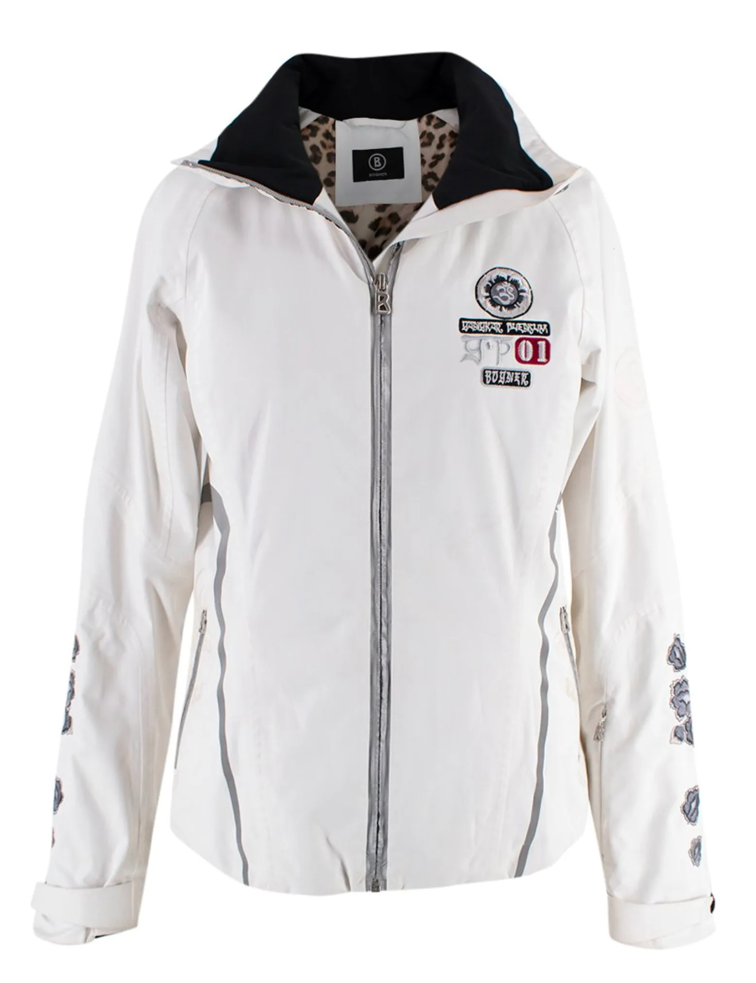 Bogner White Embroidered Ski Jacket - Bogner - FashionsVida