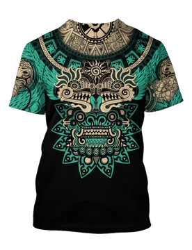 Summer Trend Harajuku Mexican Aztec Quetzon Men's Casual T-shirt Street Fashion Classic Retro O-neck Loose Senior 3D Printed Top - Aliexpress - FashionsVida