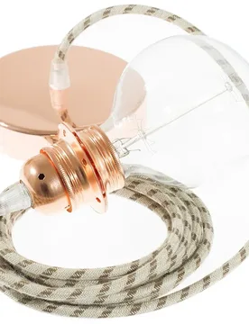Cables Lampe Suspendue Pendel Pour Abat-jour Rd53 Stripes Diy 2 M Tree Bark / Copper One Size - Creative - FashionsVida