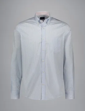 Paul & Shark - Camisa de hombre mangas largas cuadros pequeño - PAUL & SHARK - FashionsVida