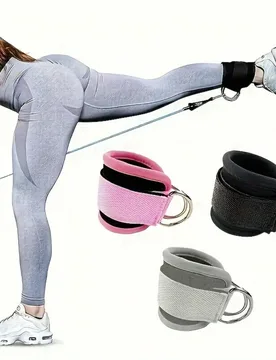 PIEZAS - Correa de Tobillo para Máquina de Cable, con Doble Anillo en D y Correas Ajustables para la Pierna, Talla Única con Acolchado Premium, Band - Shein - FashionsVida