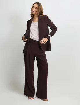 Wide Leg Trousers Chocolate female - River Island - FashionsVida