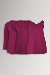 Pack Core T-Shirt Essentials Set - Dark Pink - Size: 14