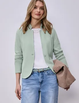 Blazer aus Jersey mit Struktur female Grün