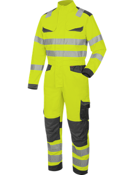 Combinaison de travail haute-visibilité fluo jaune/anthracite Jaune 3XL