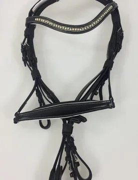 Manski Trense White Pearl schwarz/weiß unterlegt PONY - Reitsport Manski - FashionsVida