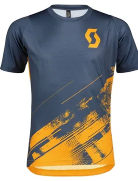 Maglia A Maniche Corte Trail 10 Copper Orange / Midnight Blue - Scott - FashionsVida