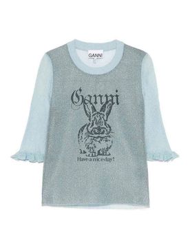 Ganni Bunny Crewneck Top