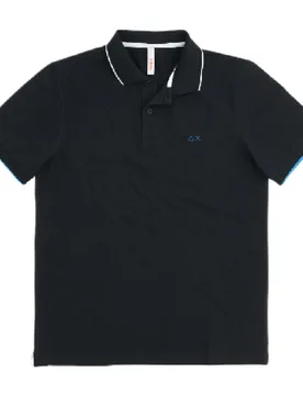 Polo Small Stripes 11 Nero A31110 - Sun68 - FashionsVida