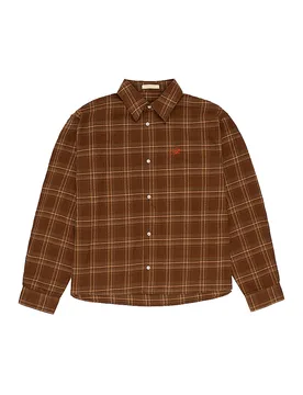 Camisa de franela corte regular TIMBERER marrón XXL - Prohibited - FashionsVida