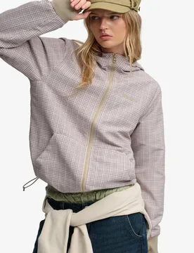 Superdry Damen Bench Kapuzen-shelljacke mit Reißverschluss Beige - Größe: M - 94.99 - FashionsVida