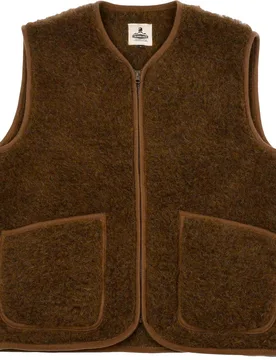 Veste sans manches en laine - Vest Pepitko Dark Brown en Laine - Taille M - Marron - ColdBreaker - FashionsVida