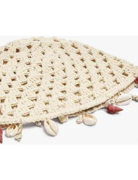 Gorro de mujer de crochet con abalorios de conchas - Parfois - FashionsVida