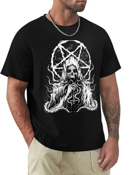 Dark Occultist T-Shirt Simple Solid Color Crew Neck Tee - Aliexpress - FashionsVida
