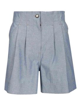 Pantaloncini in cotone chambray