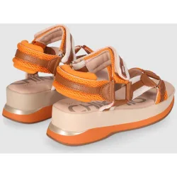 Sandalias de cuña baja de mujer con corte teva y cierre ajustable