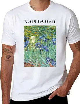 Van Gogh - Irises T-Shirt oversized quick-drying football t shirt mens cotton t shirts - Aliexpress - FashionsVida