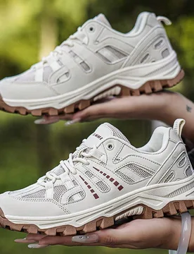 Zapatillas de senderismo de malla para mujer, zapatillas de trekking y escalada al aire libre, zapatillas de entrenamiento casual, con cordones multic - Shein - FashionsVida