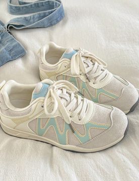 Zapatos deportivos casuales para mujer, transpirables y versátiles, casuales, zapatillas, zapatos planos con cordones, zapatos deportivos, zapatos de