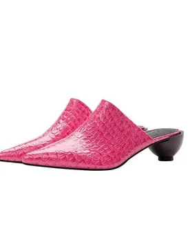Sandals New European American Lady Slides Sexy Pointed Toe Ball Heel Slippers All Matched Women Summer Shoes Female Mules Shoe - Aliexpress - FashionsVida