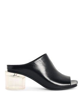 Mules anatomici in pelle nera
