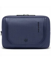 Pochette S143 Donna Blu in Pelle e Tessuto con Tracolla Removibile