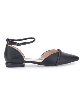 Ballerine Nere a Punta con Strass Neri 51098 39