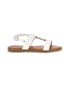 Sandali bianchi con decoro circolare frontale PREA3712 40 - MON DIEU - FashionsVida