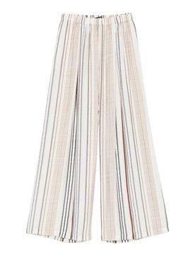 Pantaloni a righe con elastico in vita