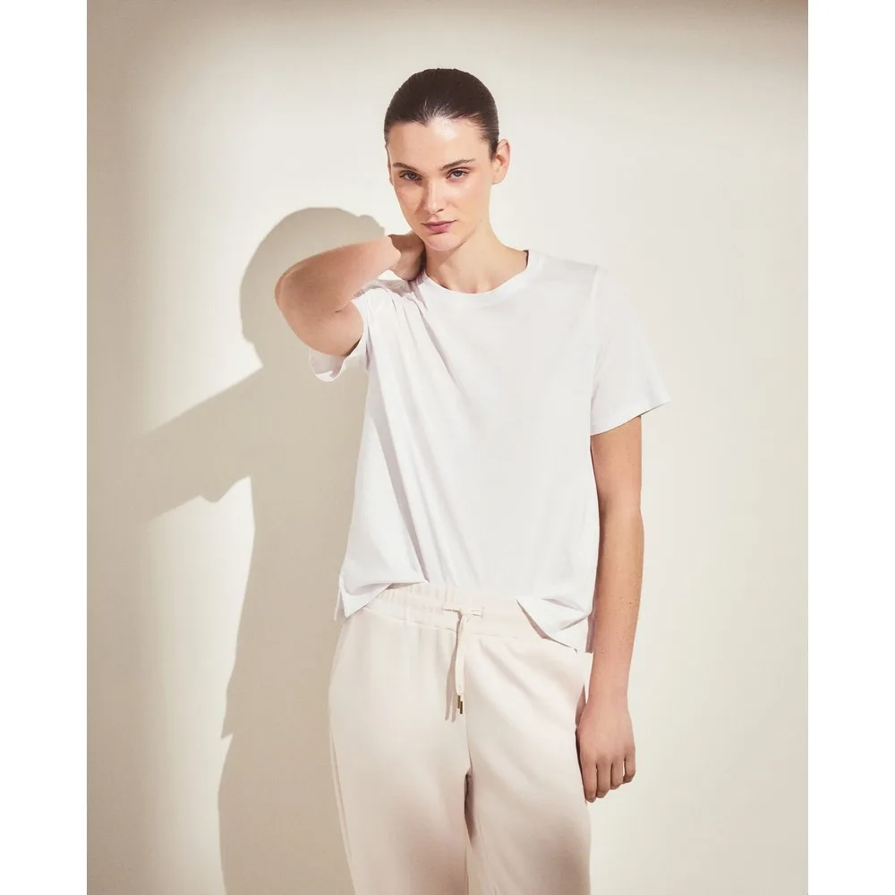 Camiseta de mujer con manga corta y cuello caja - Woman El Corte Inglés - FashionsVida
