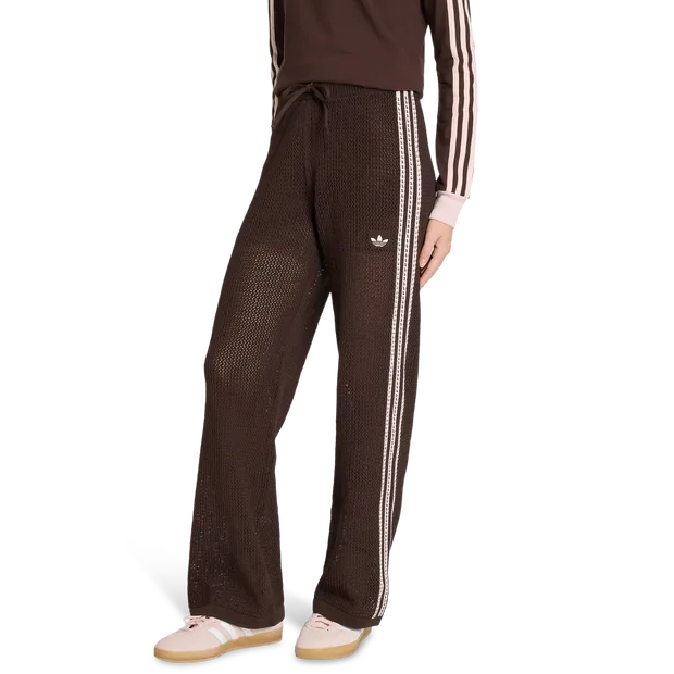 Firebird Women Pants - Brown - Size S (8-10) - Poly Mesh - Brown - Size: Small - Adidas - FashionsVida