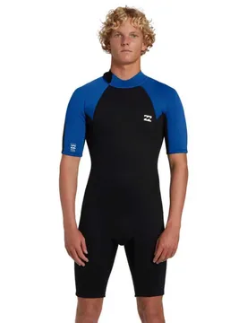 Shorty à Manches Courtes Avec Fermeture éclair Dans Le Dos Foil 2/2 Mm Mid Blue M