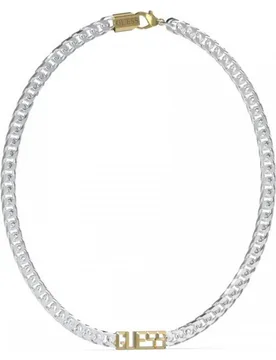 Jumn03204jwygstt-U Mens Necklace - Silver Stainless Steel - One Size - Guess - FashionsVida