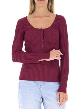 Maglia a costine BORDEAUX UNI
