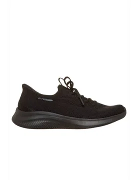 Women's Ultra Flex 4.0 Stretch Knit Fixed Lace Slip-Ins Trainers Black Size: 6 - Black - Size: 6 - Debenhams - FashionsVida