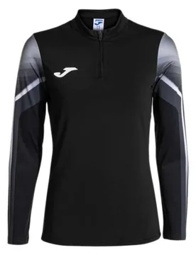 Felpa Con Mezza Zip Elite Xi Black / Anthracite 12-14 Anni - Joma - FashionsVida