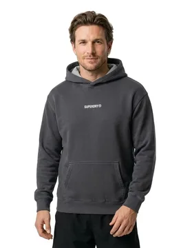 Felpa Con Cappuccio Micro Logo Graphic Loose Ebony XL - Superdry - FashionsVida