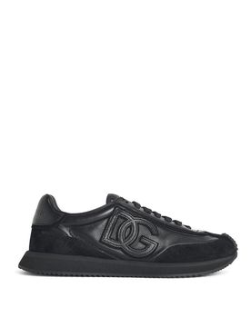 Scneaker in pelle nera con cuscino