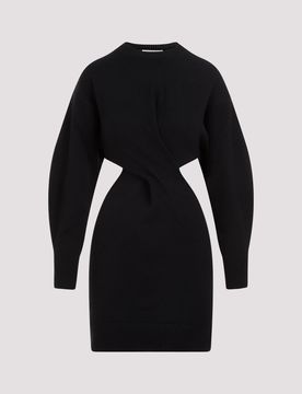 Cut-out Ribbed-knit Minidress