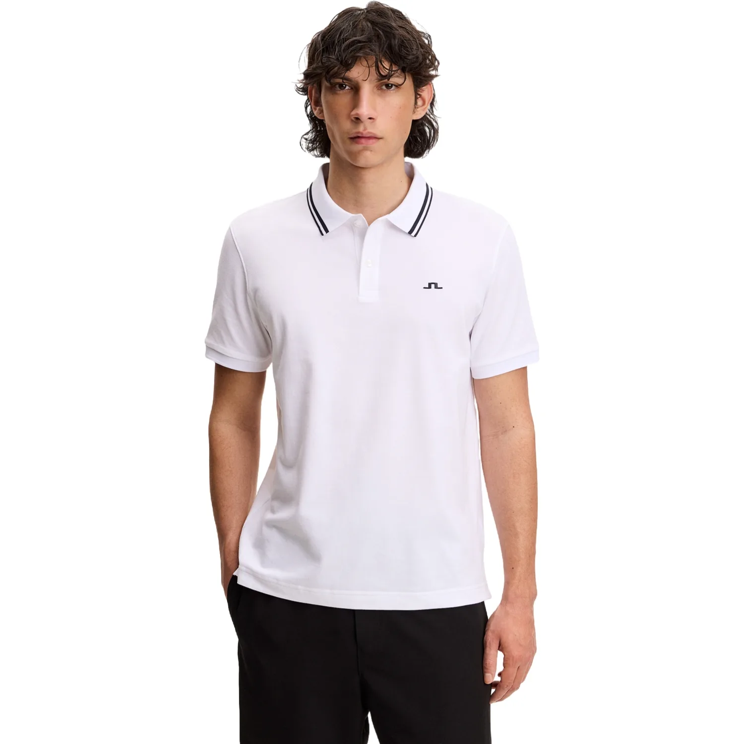 Polo Joey Tipping, weiss s - J.lindeberg - FashionsVida